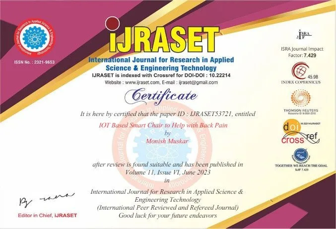 Paper published in IJRASET